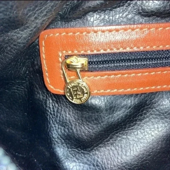 Vintage Fendi Brown Leather and PVC Boston Bag - Picture 12 of 16